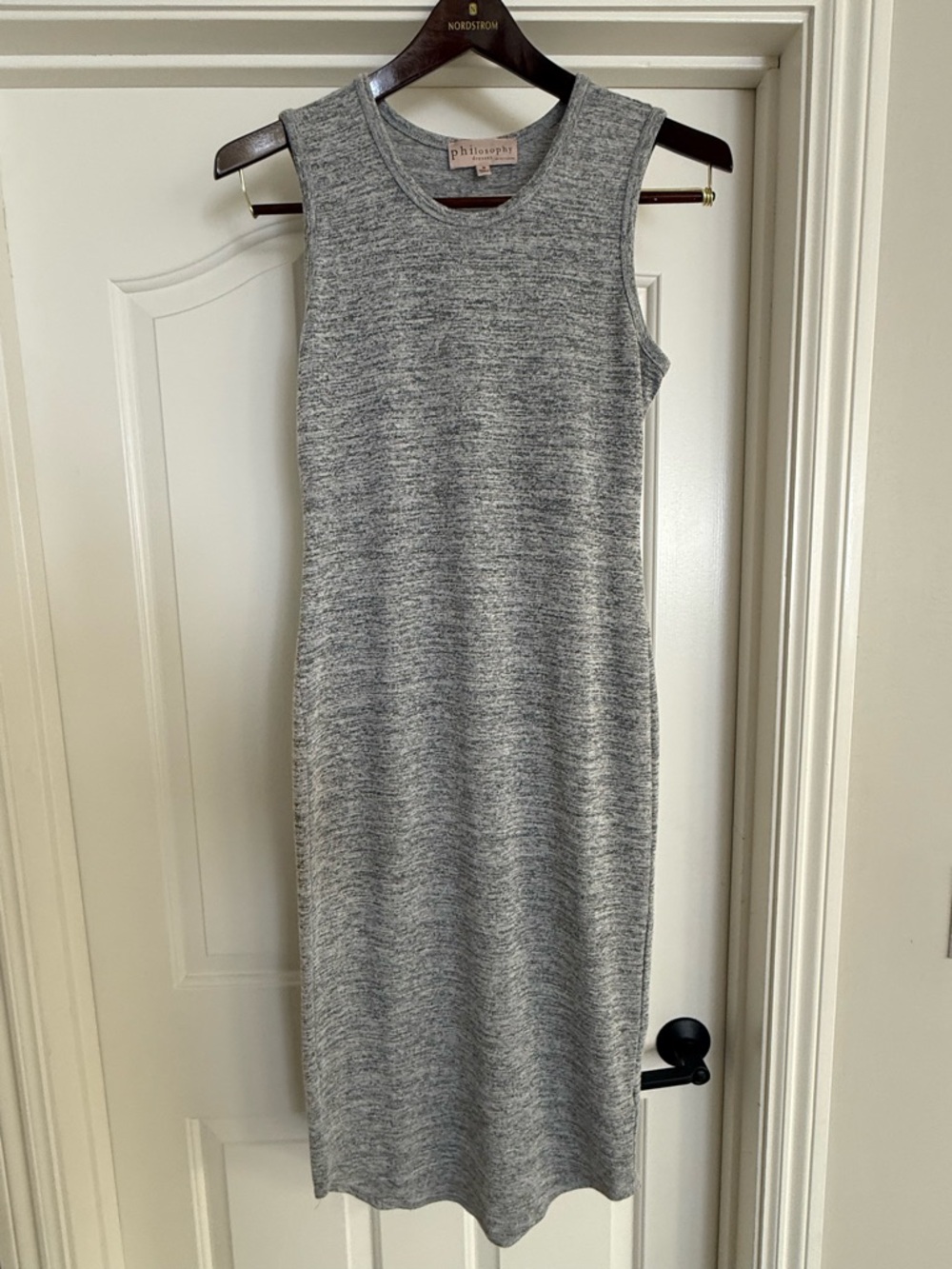 Philosophy Heather Gray Sleeveless Knit Midi Dress